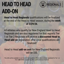 Load image into Gallery viewer, New England Regionals Tier 1 or Tier 2 Athlete Registration - Tyngsboro, MA
